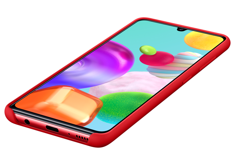 Чохол Samsung Silicone Cover (Red) EF-PA415TREGRU для Samsung Galaxy A41 фото