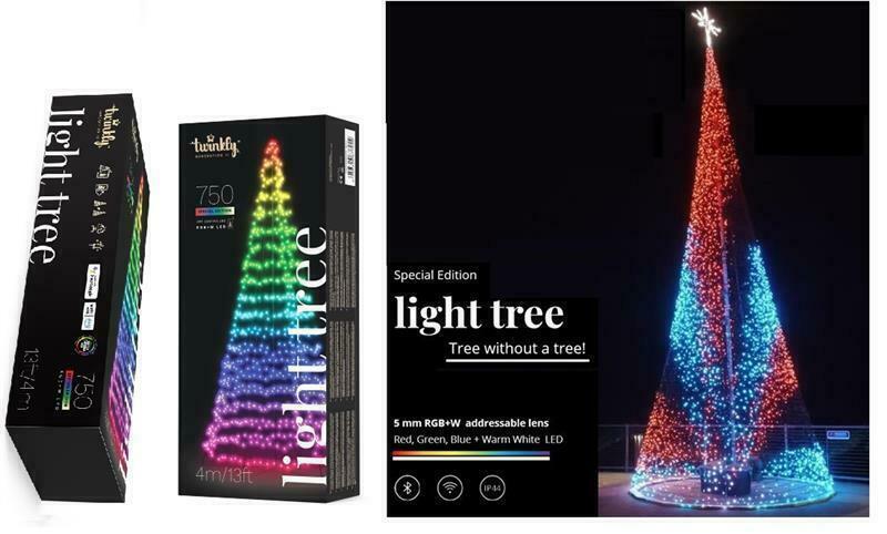 Smart LED предвстановлена гірлянда Twinkly Light tree RGBW 750, Gen II, IP44, висота 4м TWP750SPP-BEU фото