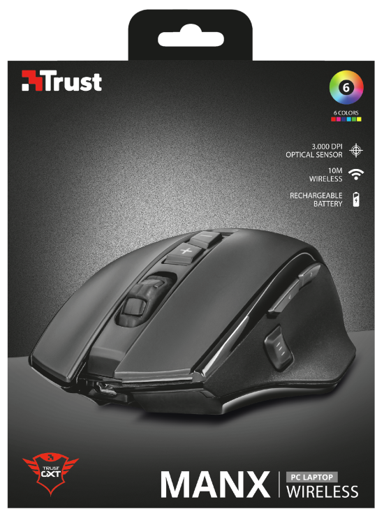 Ігрова миша Trust GXT 140 Manx Rechargeable Wireless (21790) фото