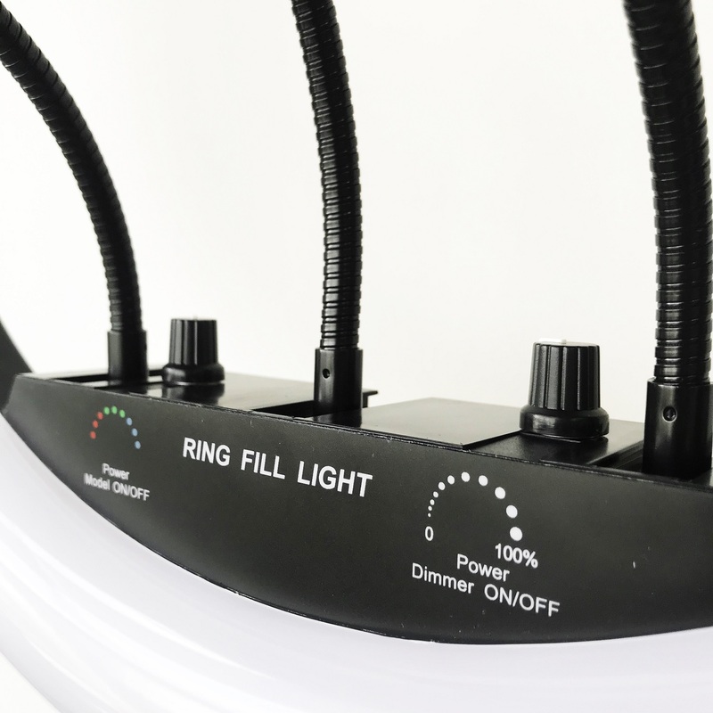 Кольцевая LED лампа Lovely Stream 18 c пультом управления и штативом фото