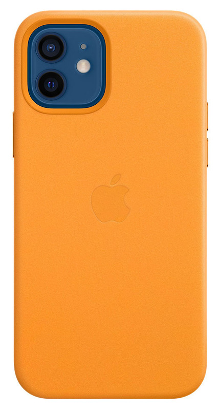Чохол Apple Leather Case with MagSafe (California Poppy) MHKC3ZE/A для iPhone 12 и iPhone 12 Pro фото