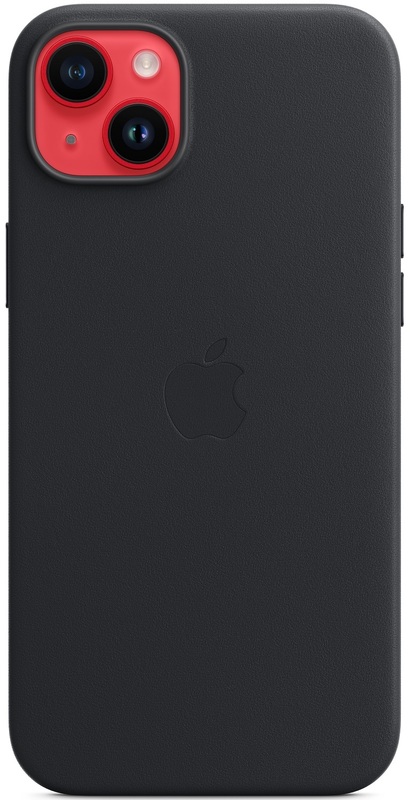 Чохол Apple Leather Case with MagSafe (Midnight) MPP93ZE/A для iPhone 14 Plus фото