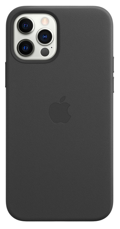 Чохол Apple Leather Case with MagSafe (Black) MHKG3ZE/A для iPhone 12 и iPhone 12 Pro фото