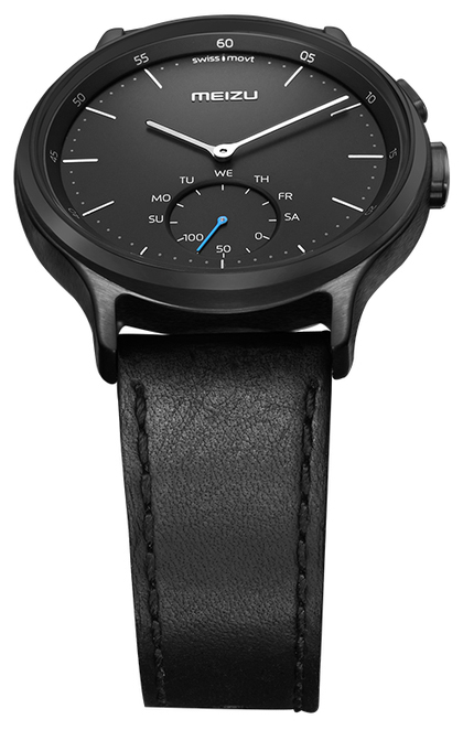 Смарт-часы Meizu Light Smartwatch Black Leather Band фото
