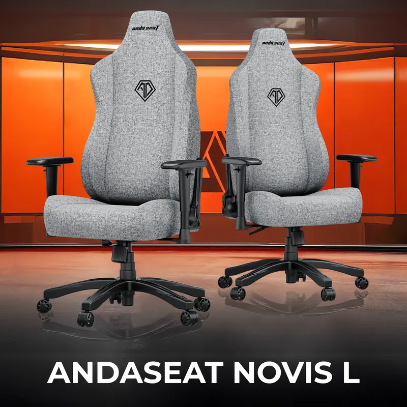 Крісло ігрове Anda Seat Novis Size L Gray Fabric - фото - №6