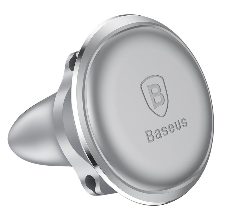 Автодержатель Baseus Magnetic Air Vent Car Mount with Cable Clip (Silver) фото