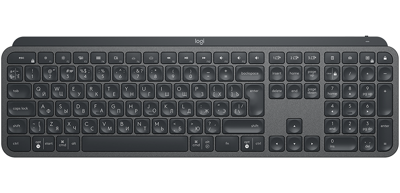 Клавіатура Logitech MX Keys Advanced Wireless Illuminated (Graphite) 920-009417 фото