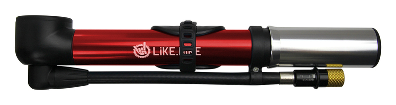 Мінінасос Like.Bike з манометром (Red) фото