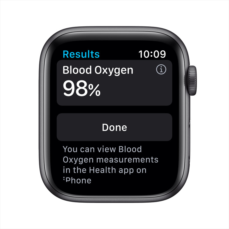 Apple Watch Series 6 44mm Space Gray Aluminum Case with Black Sport Band M00H3 фото