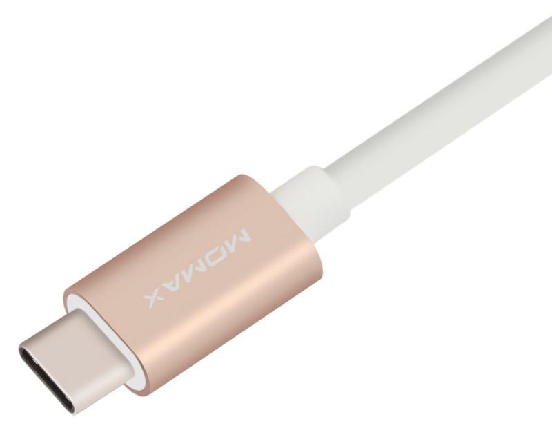 Кабель Momax 0.1m USB-C to 3xUSB, USB-C (Gold) DHC1L фото