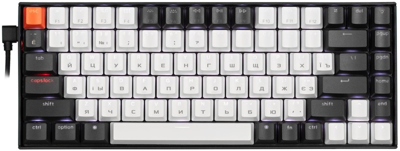Бездротова клавіатура Keychron K2 84 keys Gateron Red White LED (Black) A1_KEYCHRON фото