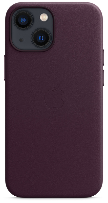 Чохол iPhone 13 mini Leather Case with MagSafe (Dark Cherry) MM0G3ZE/A фото