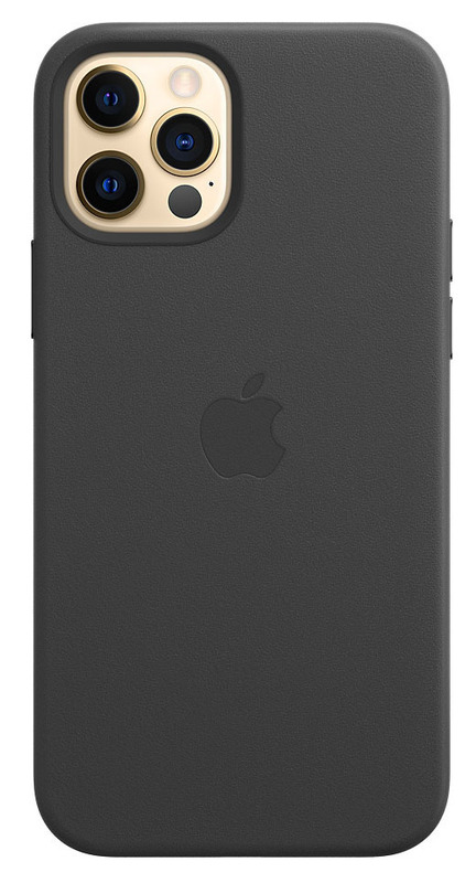 Чохол Apple Leather Case with MagSafe (Black) MHKM3ZM/A для iPhone 12 Pro Max фото