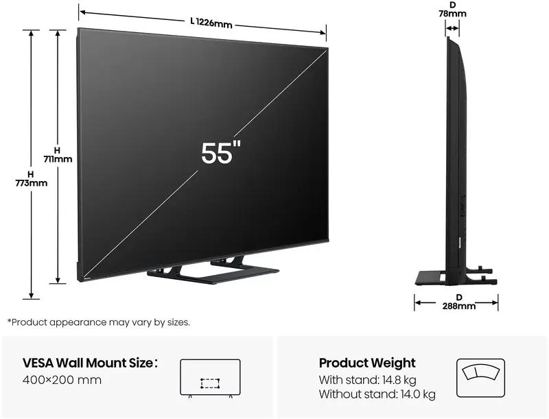 УЦІНКА Телевізор Hisense 55E8Q - фото - №1
