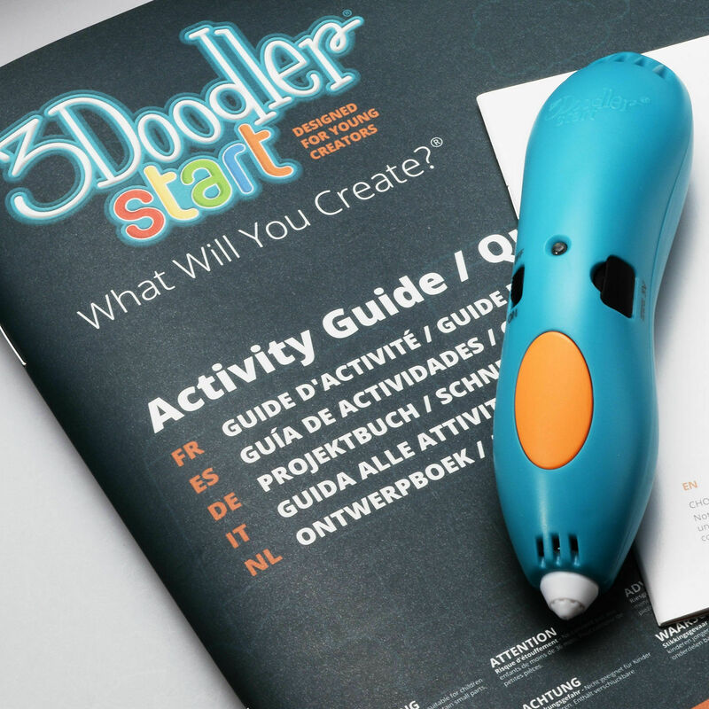 3D-ручка 3Doodler Start для дитячої творчості - Креатив (48 стрижнів) Blue (3DS-ESST-E-R) фото