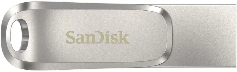 USB-Flash SanDisk 128GB USB 3.1 Type-A + Type-C Dual Drive Luxe Срібний - фото - №2
