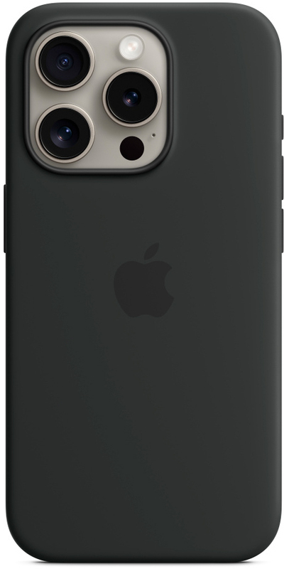 Чохол для iPhone 15 Pro Max Silicone Case with MagSafe Black (MT1M3ZM/A) фото