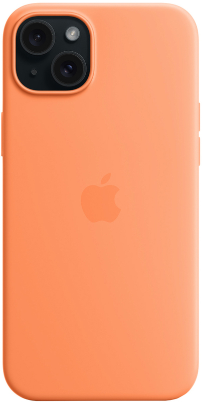 Чехол для iPhone 15 Silicone Case with MagSafe Orange Sorbet (MT0W3ZM/A) фото