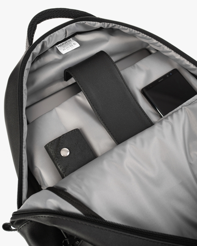Рюкзак HARVEST TIPOLEATHER (Gloss) Black 15,6" - фото - №3