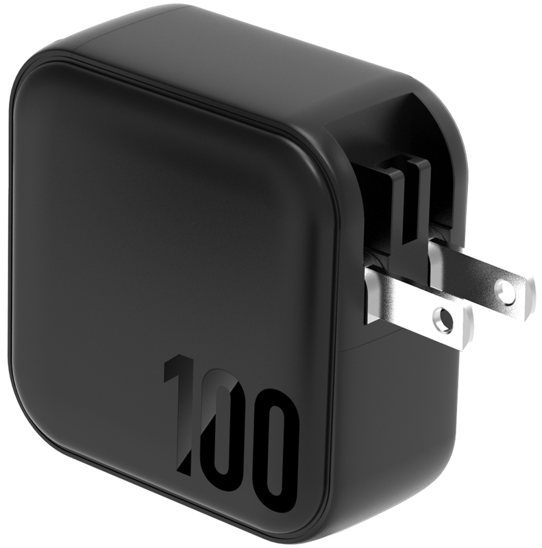 Універсальний мережевий ЗП Energea Travelite GaN100 100W GaN 3хType-C + USB (Black) фото