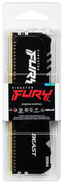 Оперативная память Kingston Fury DDR4 3200 16GB Beast RGB KF432C16BBA/16 фото