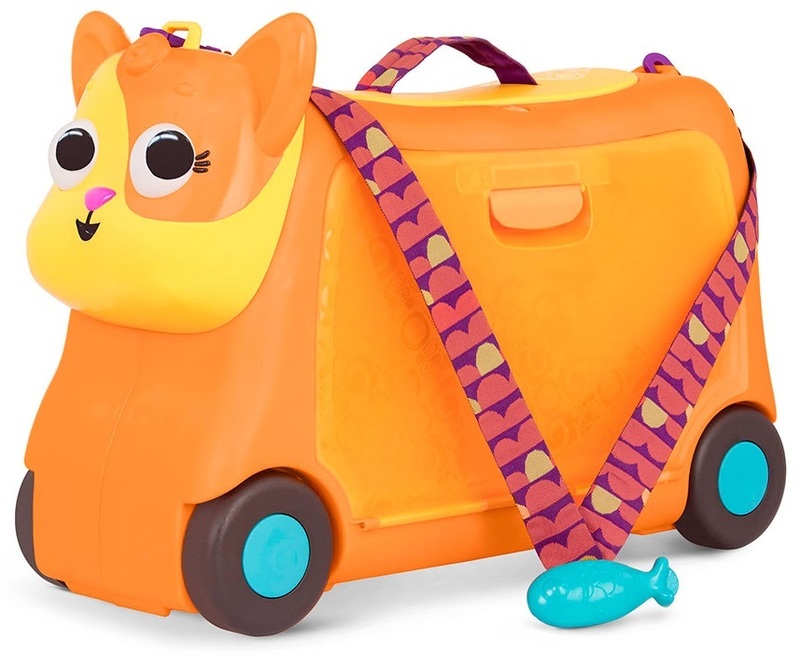 Детский чемодан-каталка для путешествий - Котик-Турист LB1759Z фото