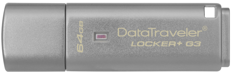 Флеш-пам'ять USB-Flash Kingston DataTraveler Locker+ G3 64GB (Silver) DTLPG3/64GB фото