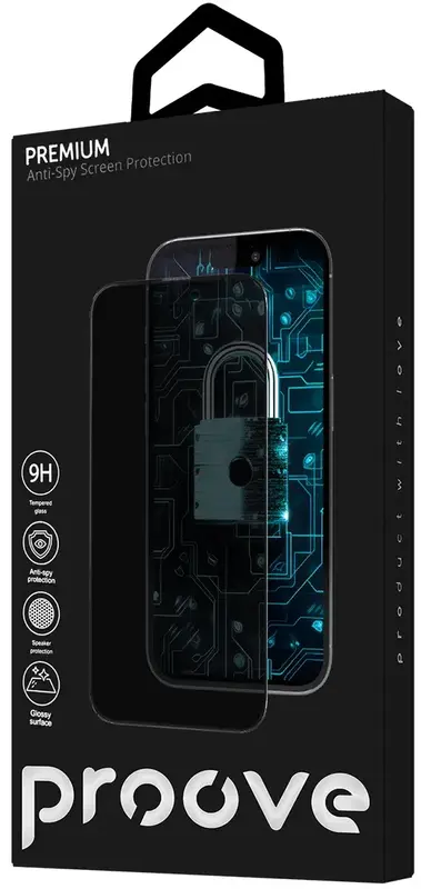 Захисне скло Proove Privacy iPhone 15 Pro (black) фото