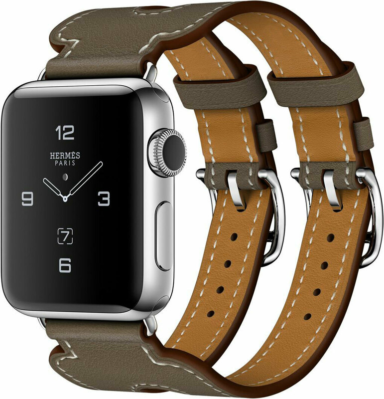 Ремінець Vilo Hermes Double Buckle Cuff (Grey) для Apple Watch 38mm фото