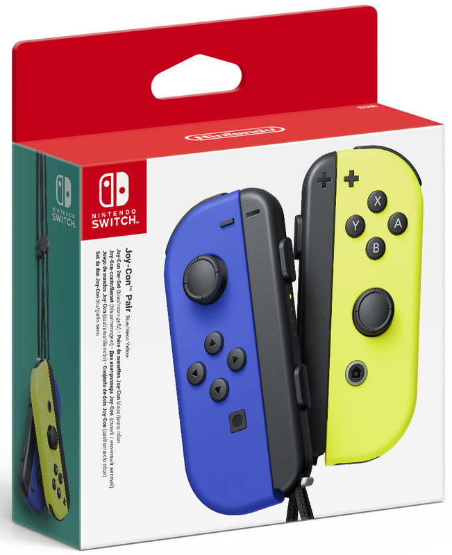 Набор 2 Контроллера Nintendo Official Switch Joy-Con (Blue / Neon Yellow) фото