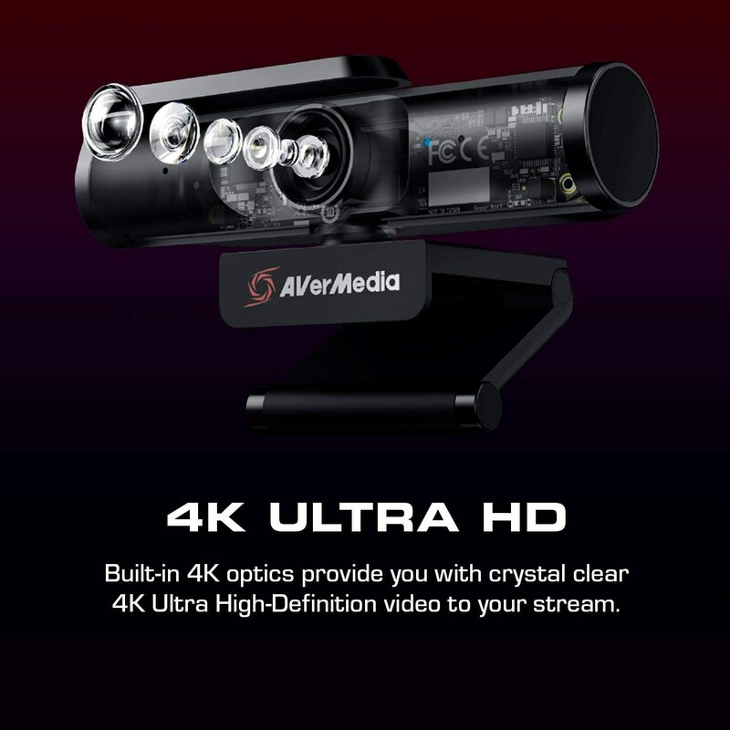 Веб-камера AVerMedia Live Streamer CAM PW513 4K Black фото