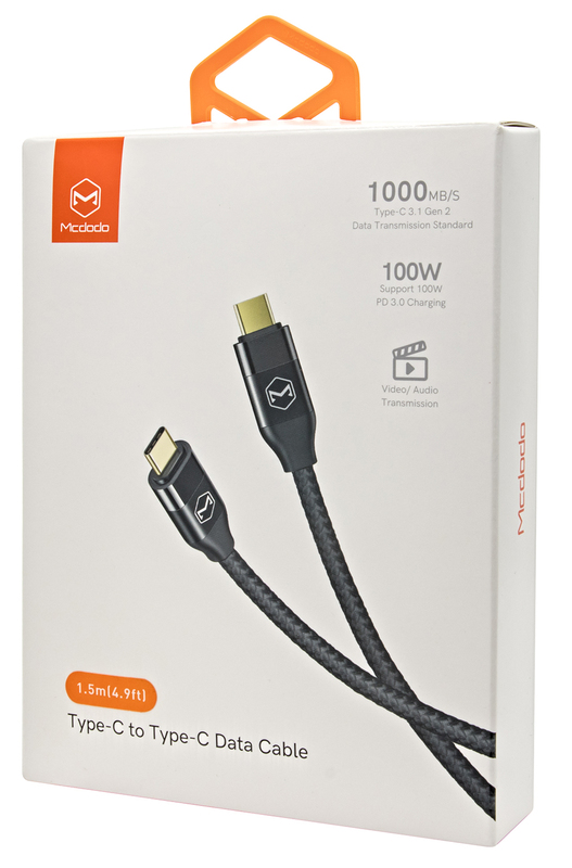 Кабель USB-C - USB-C McDodo (CA-7130) 1.5m 3.1 Gen 2 (Black) фото