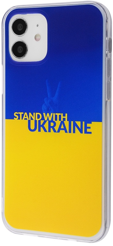 Чохол для iPhone 12/12 Pro WAVE Clear Ukraine Edition Case (Stand with Ukraine) фото