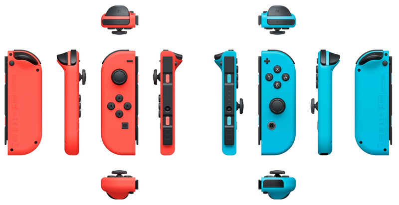 Набор 2 Контроллера Nintendo Official Switch Joy-Con (Neon Red / Neon Blue) фото