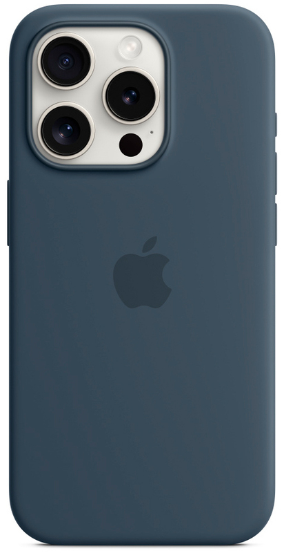 Чохол для iPhone 15 Pro Max Silicone Case with MagSafe Storm Blue (MT1P3ZM/A) - фото - №2