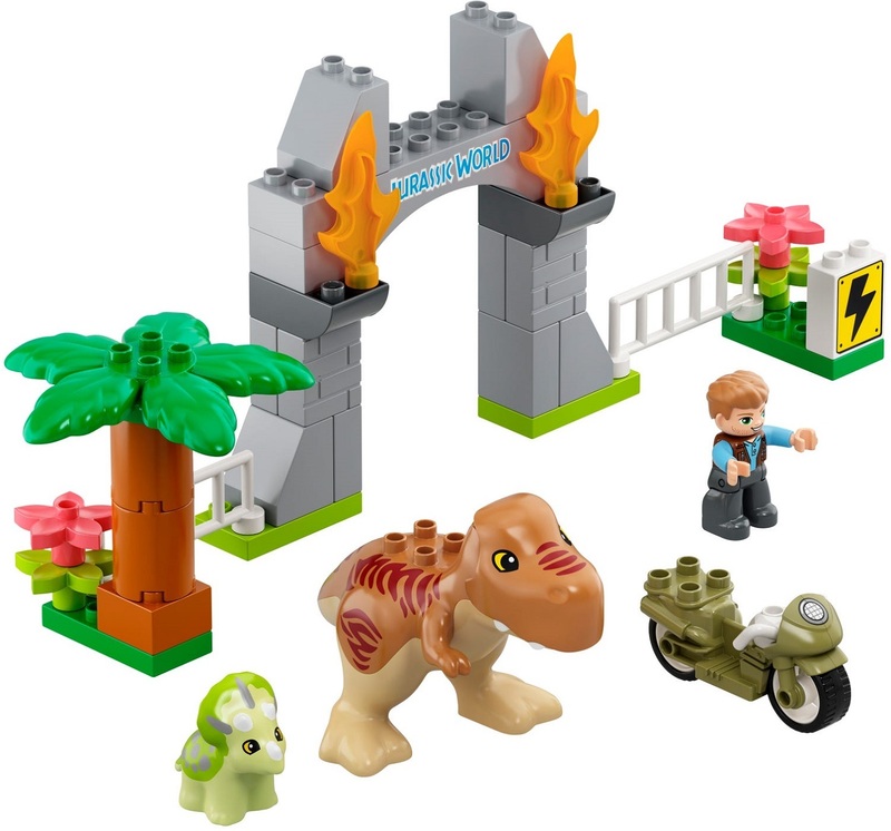 Конструктор LEGO DUPLO Втеча динозаврів: тиранозавр і трицератопс 10939 фото