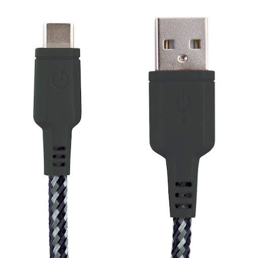 Kабель Energea NyloTouch USB-C to USB-A 16cm (чорний) фото