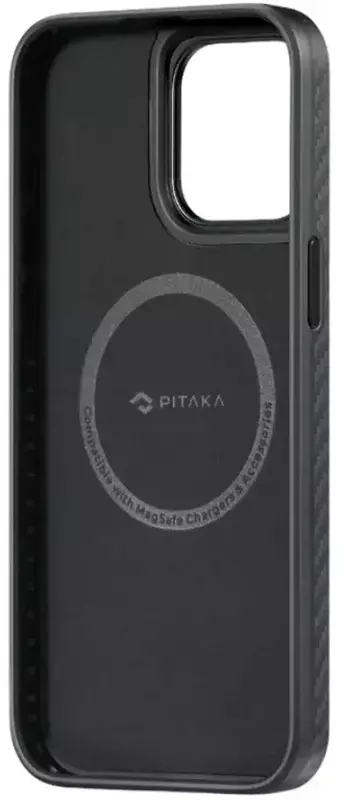 Чохол для iPhone 15 Pro Max Pitaka MagEZ Case Pro 4 Twill 1500D Black/Grey (KI1501PMP) - фото - №3