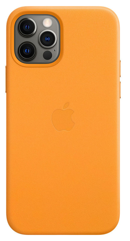 Чохол Apple Leather Case with MagSafe (California Poppy) MHKC3ZE/A для iPhone 12 и iPhone 12 Pro фото