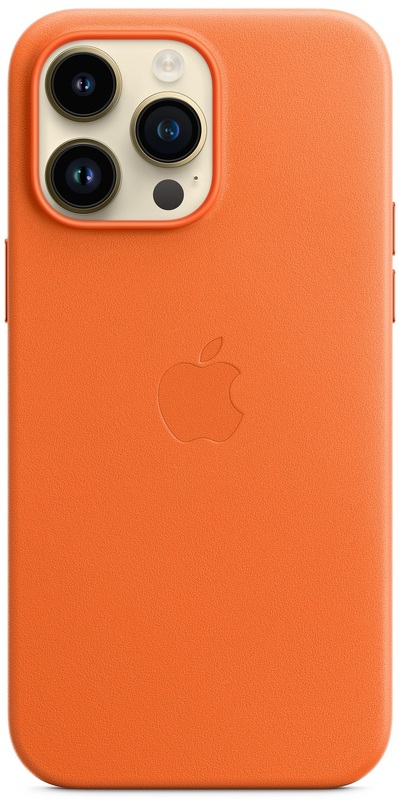 Чохол Apple Leather Case with MagSafe (Orange) MPPR3ZE/A для iPhone 14 Pro Max - фото - №1