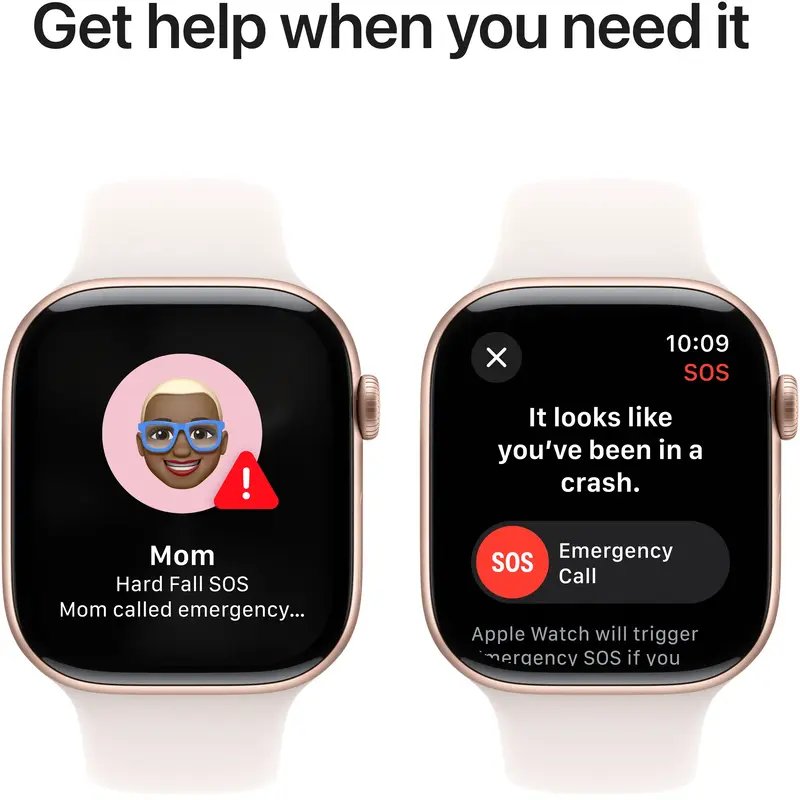 Apple Watch Series 10 GPS + Cellular 46mm Rose Gold Aluminium Case with Light Blush Sport Band - M/L - фото - №5
