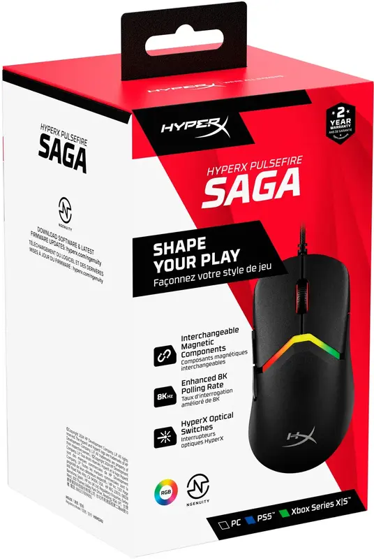 Ігрова комп'ютерна миша HyperX Pulsefire Saga Black - фото - №9