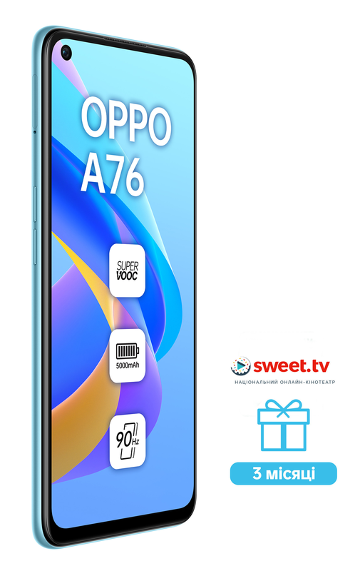 OPPO A76 4/128GB (Glowing Blue) фото