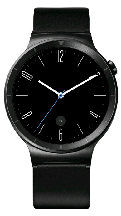 Смарт-часы Huawei 42mm Stainless Steel - Black Leather Band для Apple и Android устройств фото