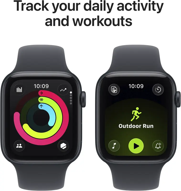 Apple Watch SE 3 GPS + Cellular 40mm Midnight Aluminium Case with Midnight Sport Band - S/M (MEP94RK/A) - фото - №5