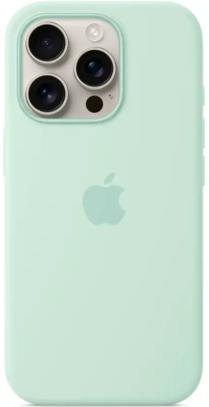 Чохол для iPhone 16 Pro Max Silicone Case with MagSafe Aquamarine (MDGY4ZM/A) - фото - №3