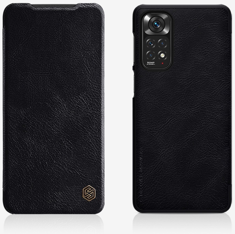Чехол для Redmi Note 11 Nillkin Qin Leather Case (Black) фото
