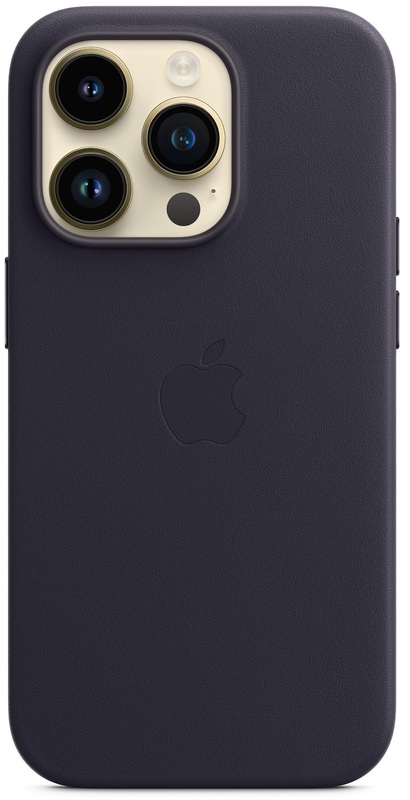 Чохол Apple Leather Case with MagSafe (Ink) MPPJ3ZE/A для iPhone 14 Pro - фото - №1