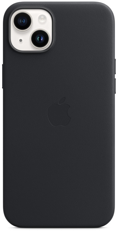 Чохол Apple Leather Case with MagSafe (Midnight) MPP93ZE/A для iPhone 14 Plus фото