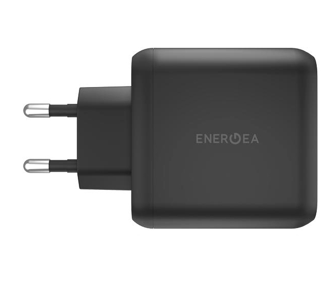 Універсальне мережеве ЗП Energea (AMPCHARGE) 65W GaN 2хType-C + USB (Black) фото
